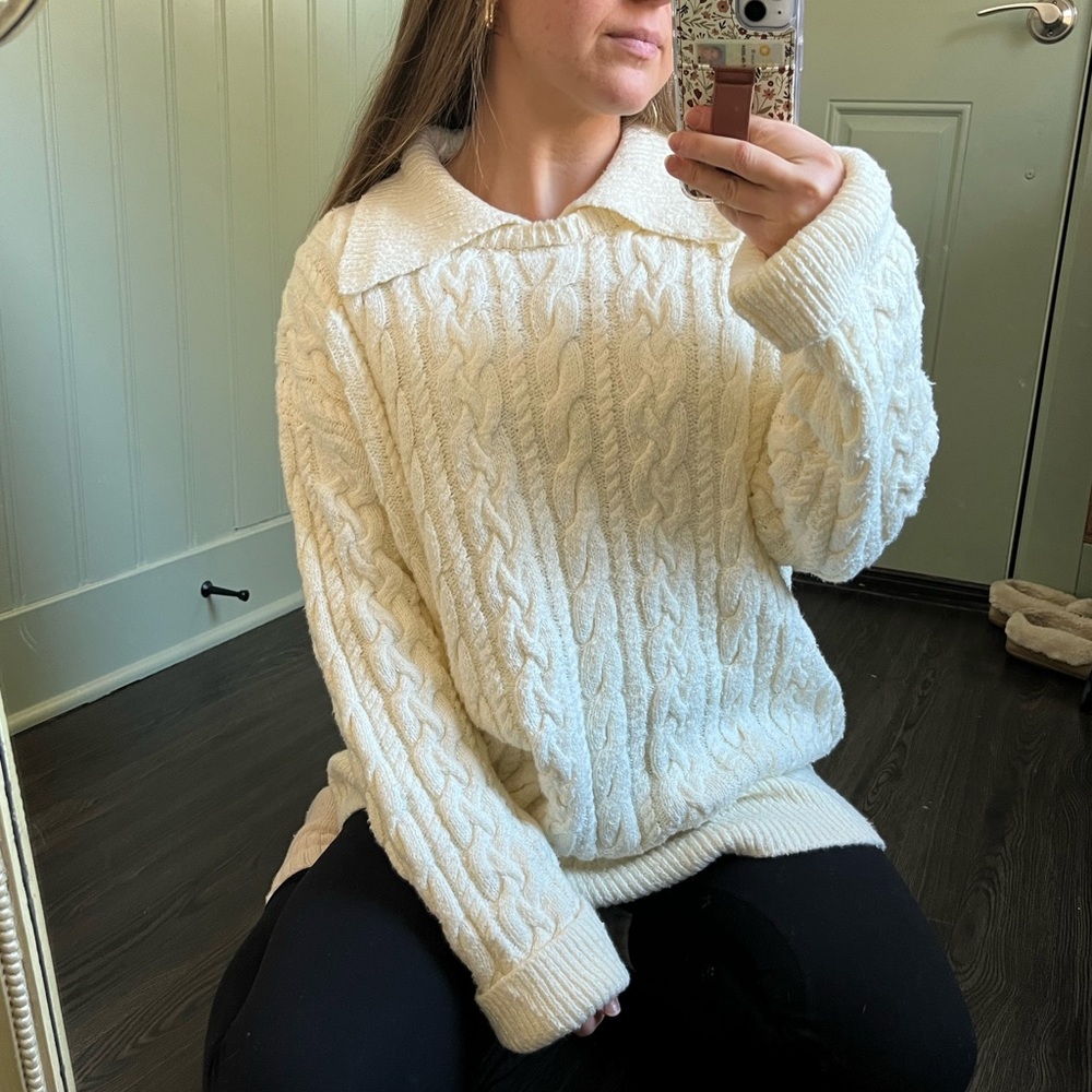 Free People oversized chunky knit sweater